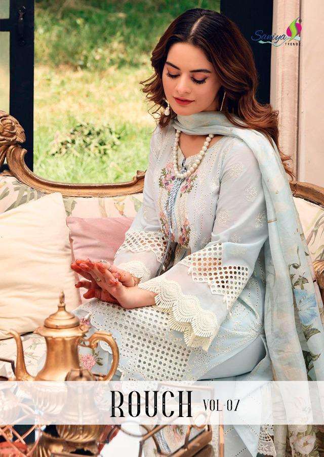 Rouch Vol 7 By Saniya Cambric Designer Pakistani Suits