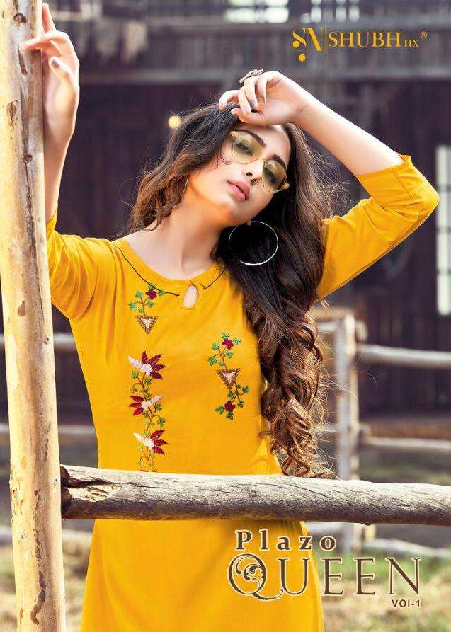 Shubh Nx Plazo Queen Rayon Kurti With Plazzo
