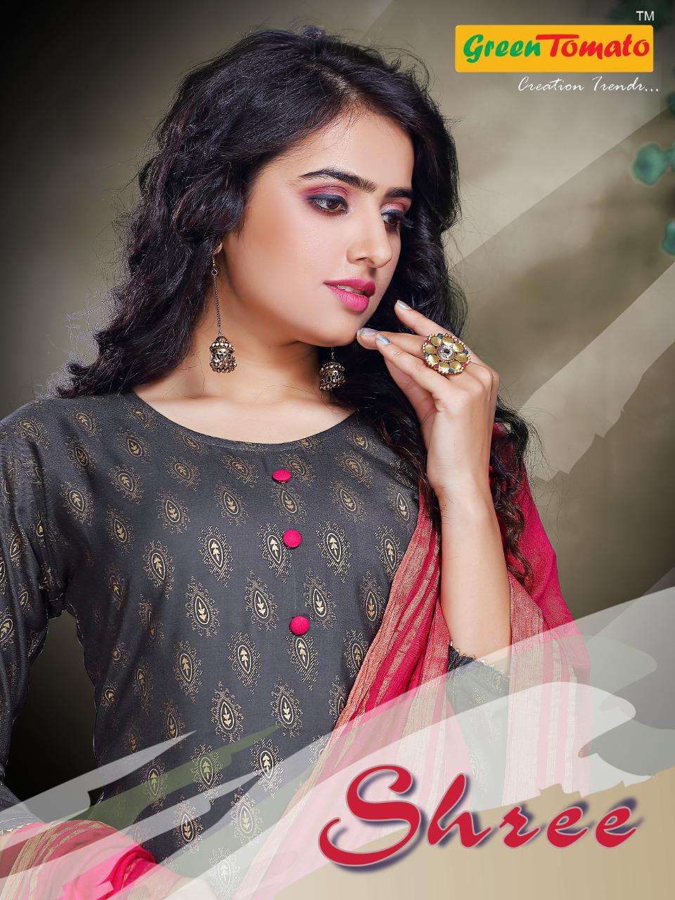 Sree By Green Tomato Heavy Rayon Readymade Suit Catlog