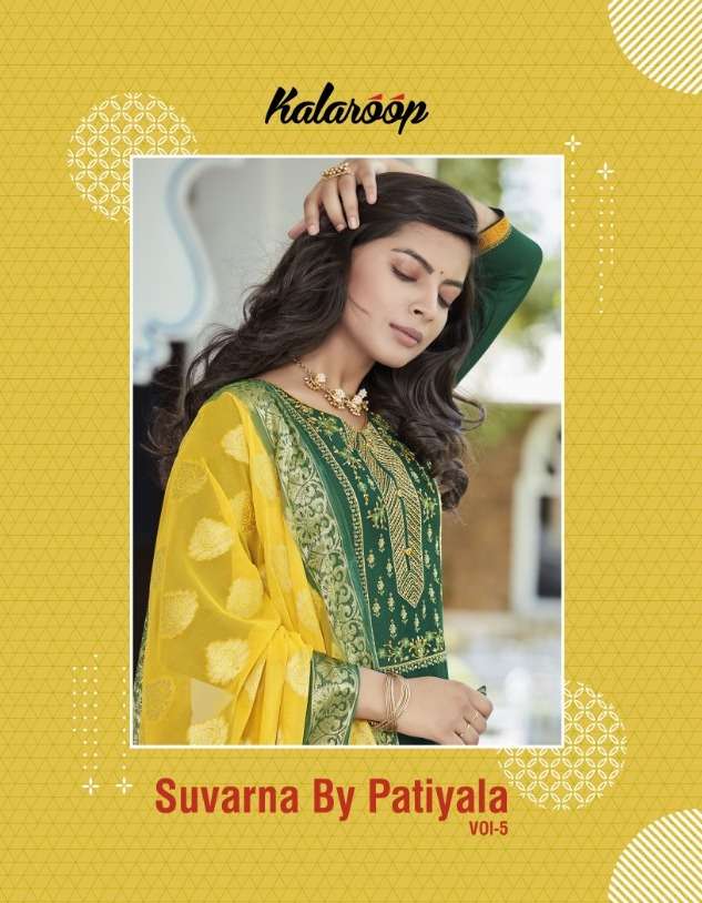 Suvarna By Patiyala Vol 5 By Kalaroop Jam Silk Readymade Suits