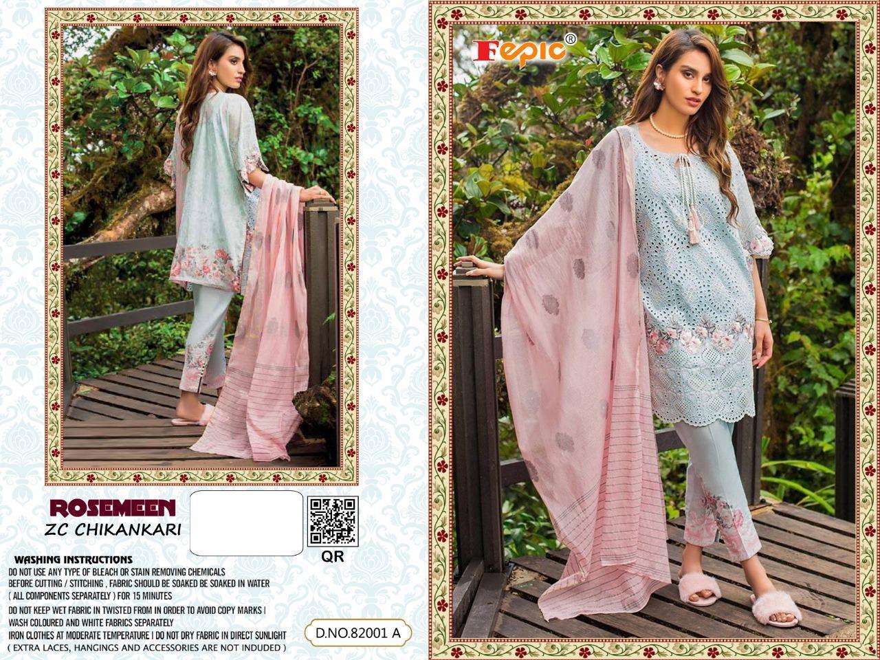 Zc Chikankari 82001 By Fepic Lawn Cotton Dresses Online