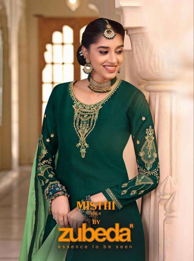Zubeda Misthi Vol 5 Satin Georgette Salwar Kameez