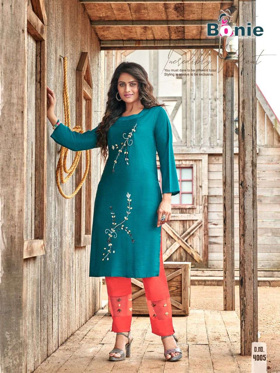 Bawri By Bonie Heavy Top - Pure Viscose Silk Pant - Rayon Catlog Collectione Wholesale Best Rate