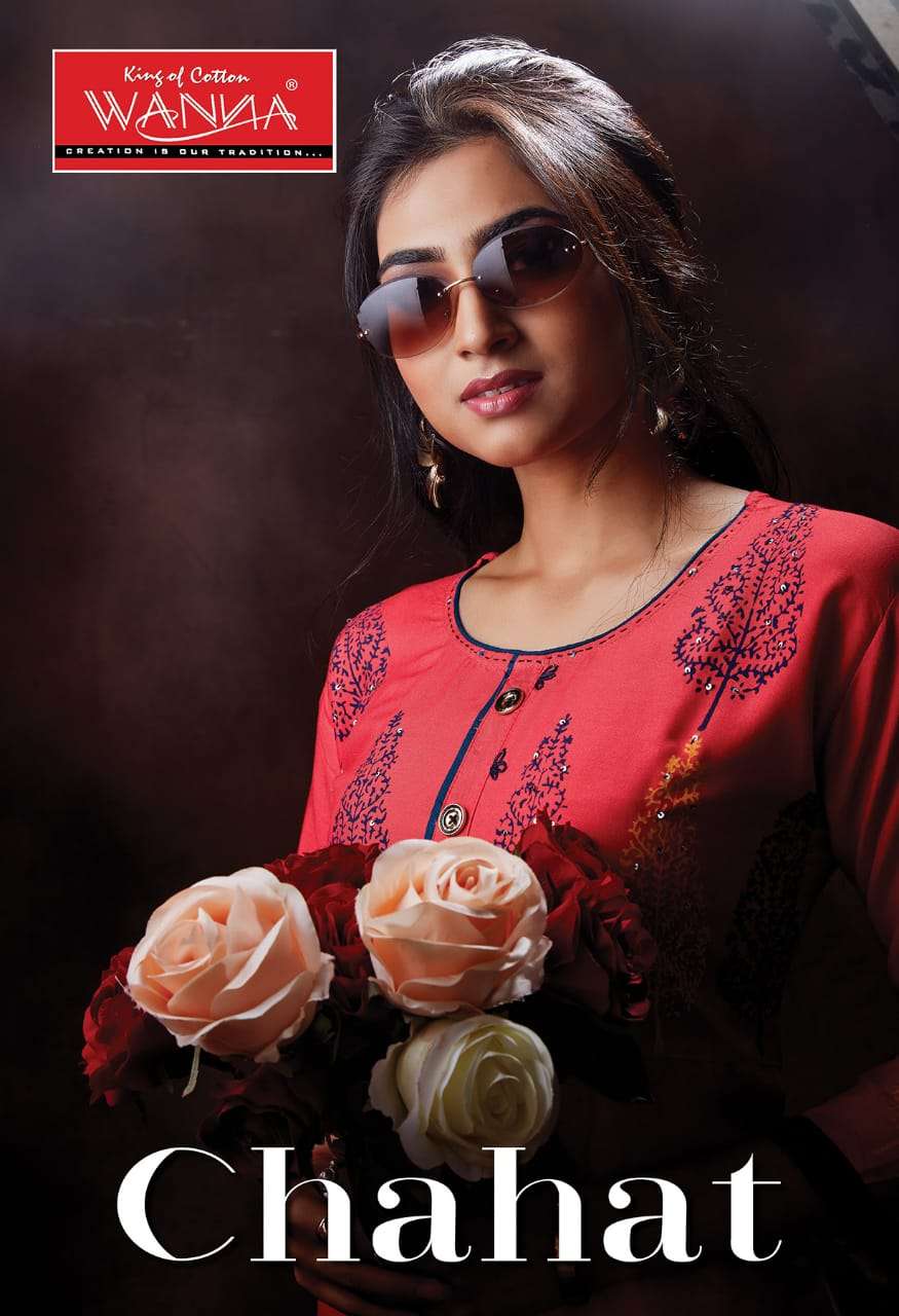 Chahat By Wanna Heavy Rayon Block Print Kurti Catlog Wholesaler Best Price