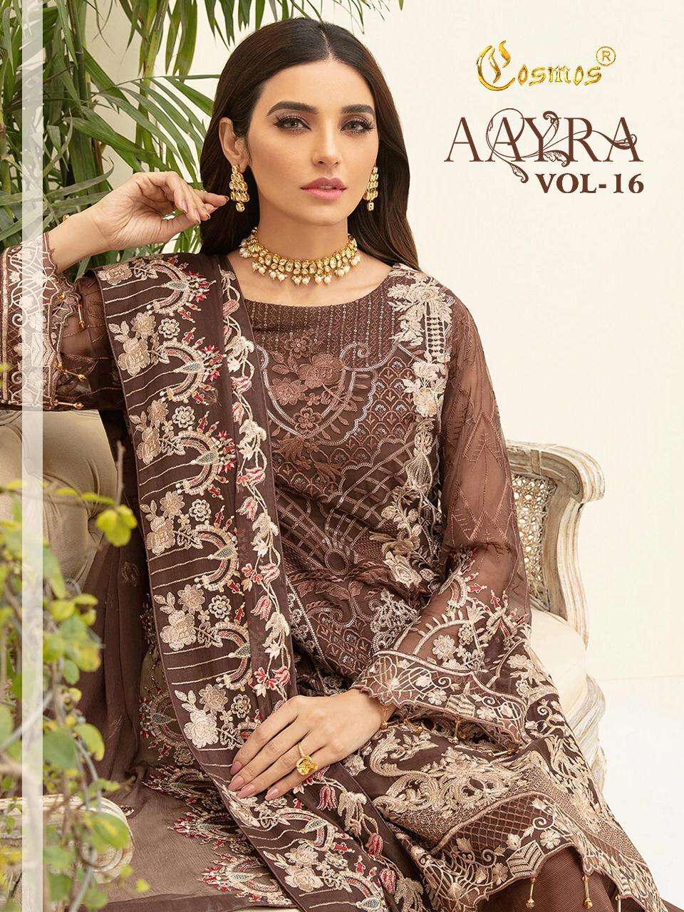 Cosmos Fashion Aayra Vol 16 Wholesale Pakistani Suits