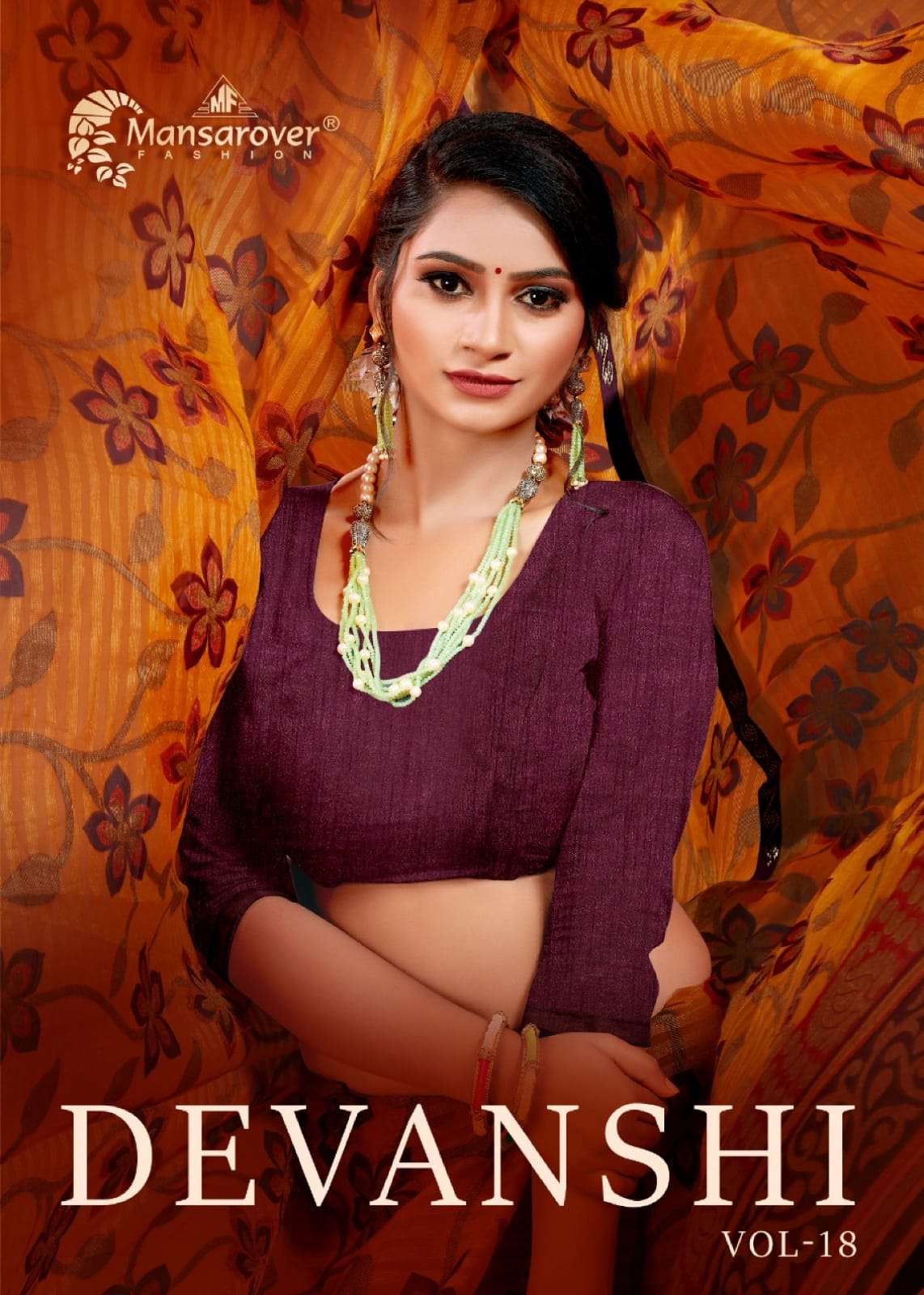 Devanshi Vol 18 By Mansarover Brasso Printed Saree Wholesaler