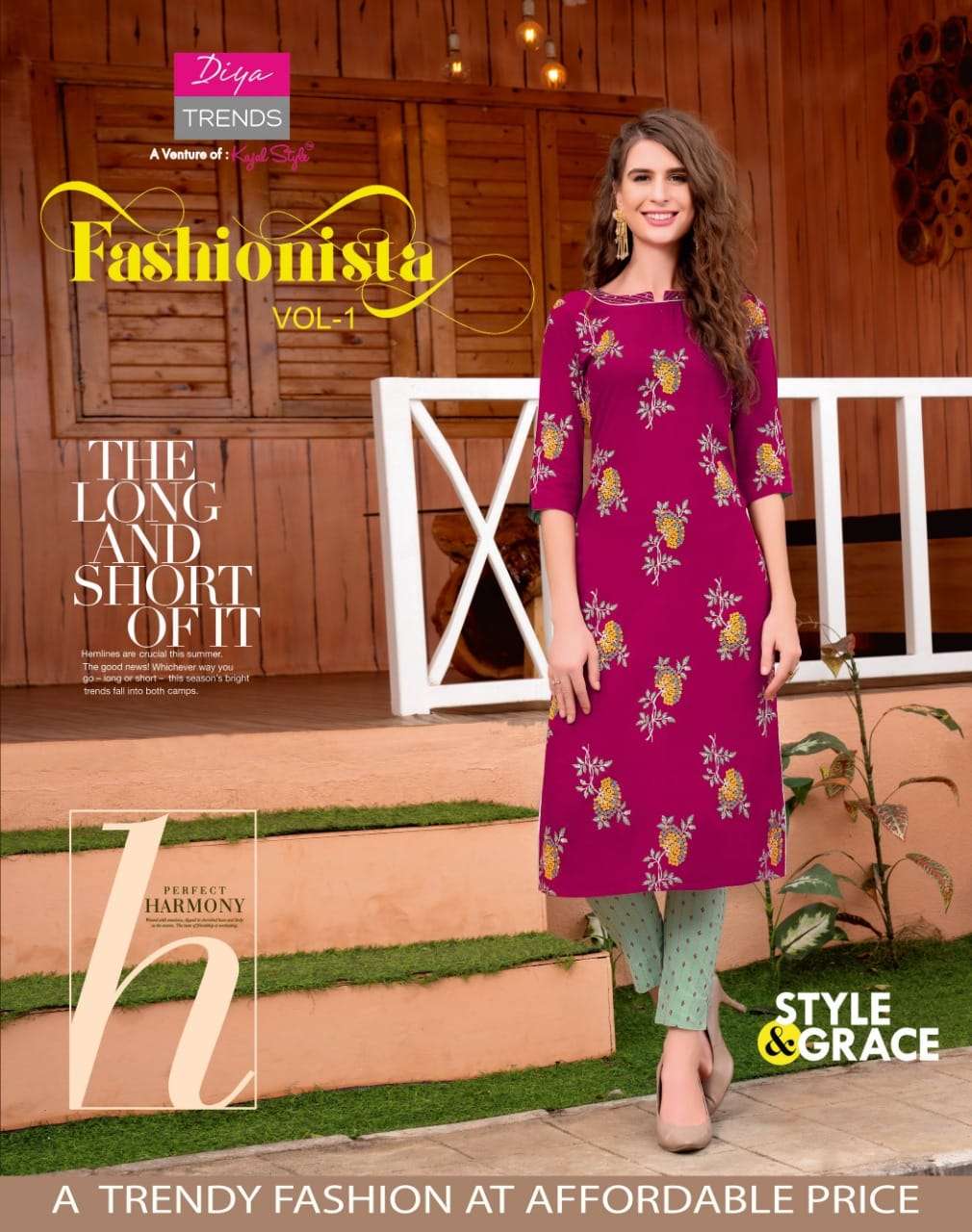 Diya Fashionista Rayon Kurti With Pant Supplier