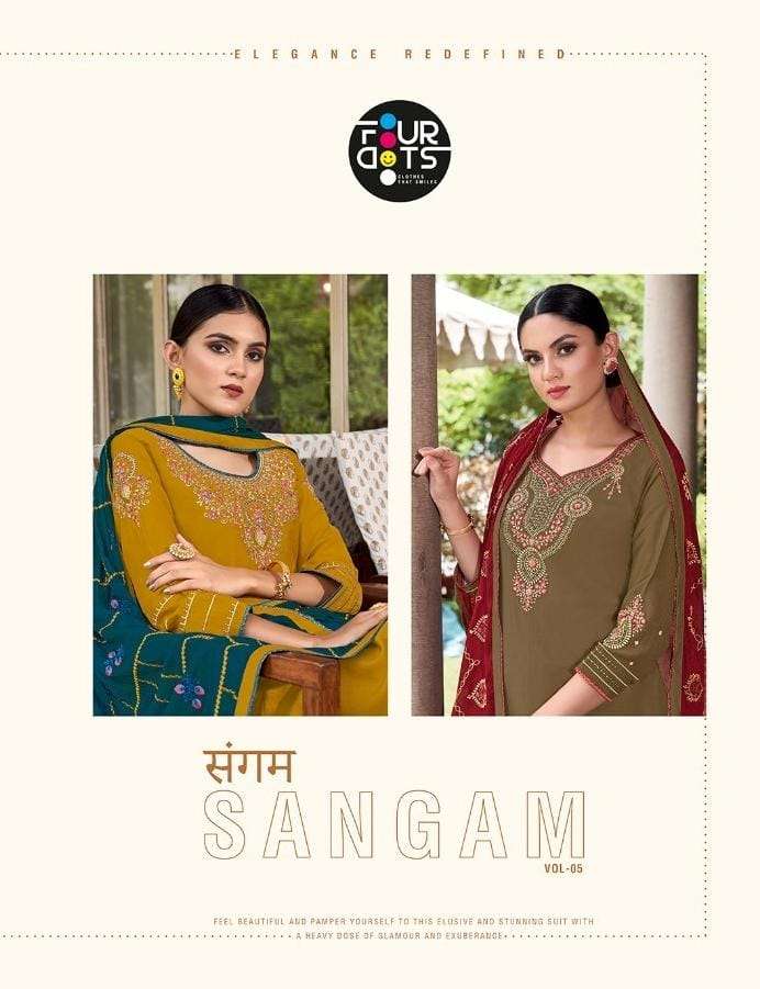 Fourdots Sangam Vol 5 Silk Designer Fancy Suits