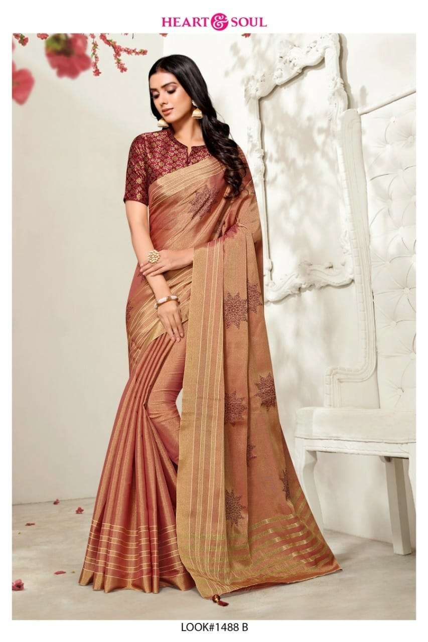 Heart & Soul 1489 Series Silk Elegant Look Saris Exporter