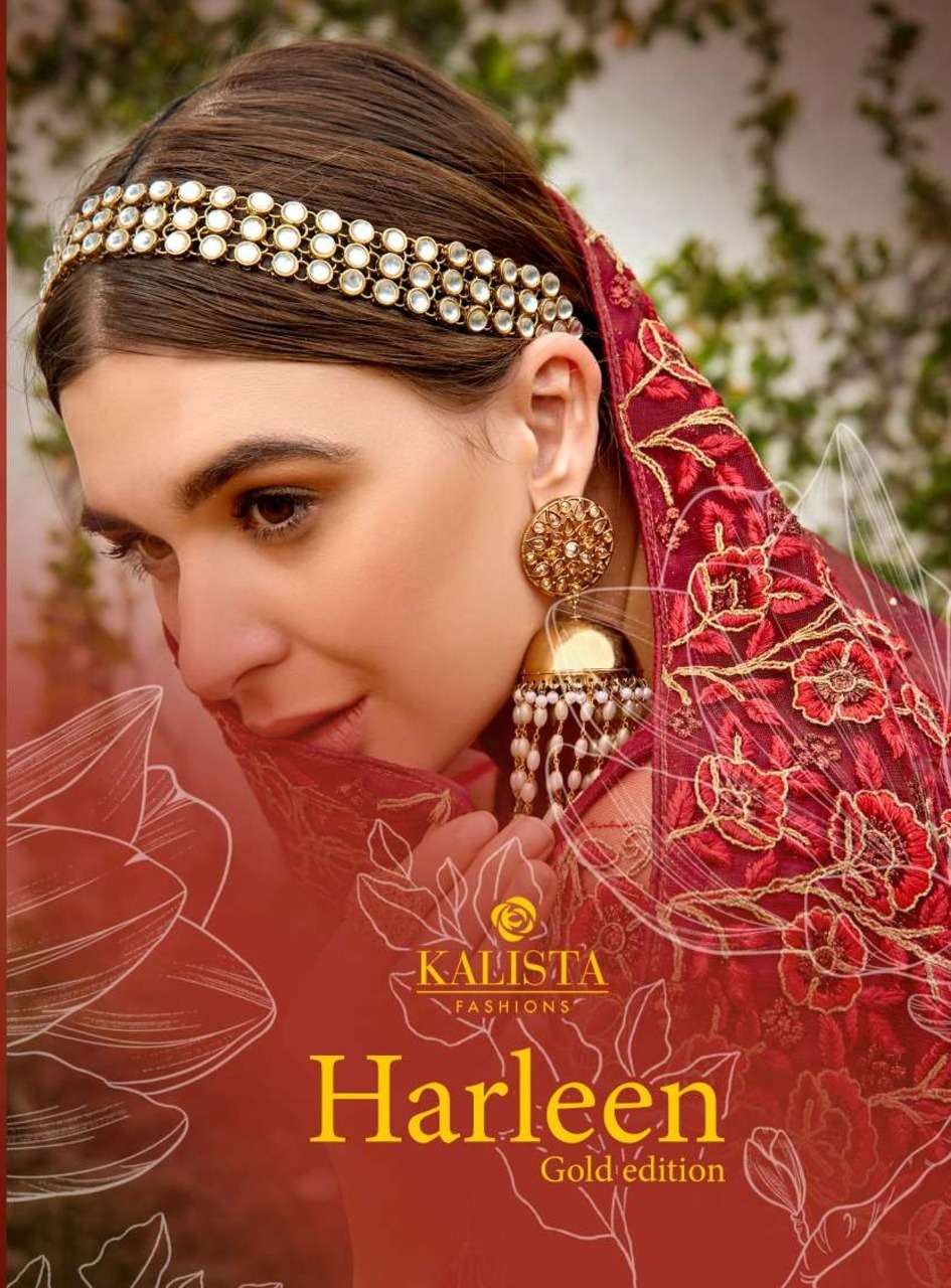 Kalista Harleen Gold Exclusive Fancy Sarees
