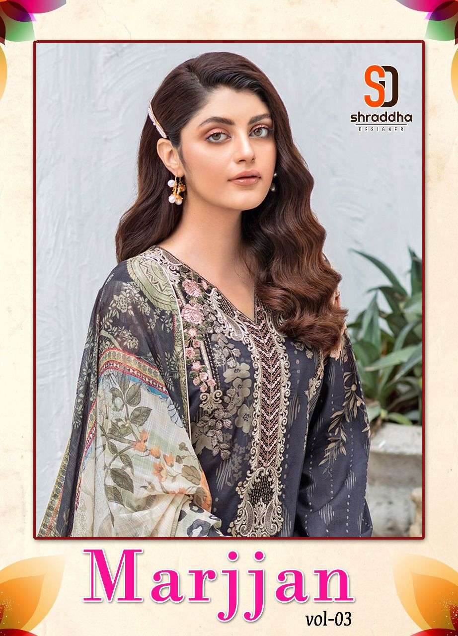 Marjjan Vol 3 By Shraddha Lawn Cotton Designer Suits