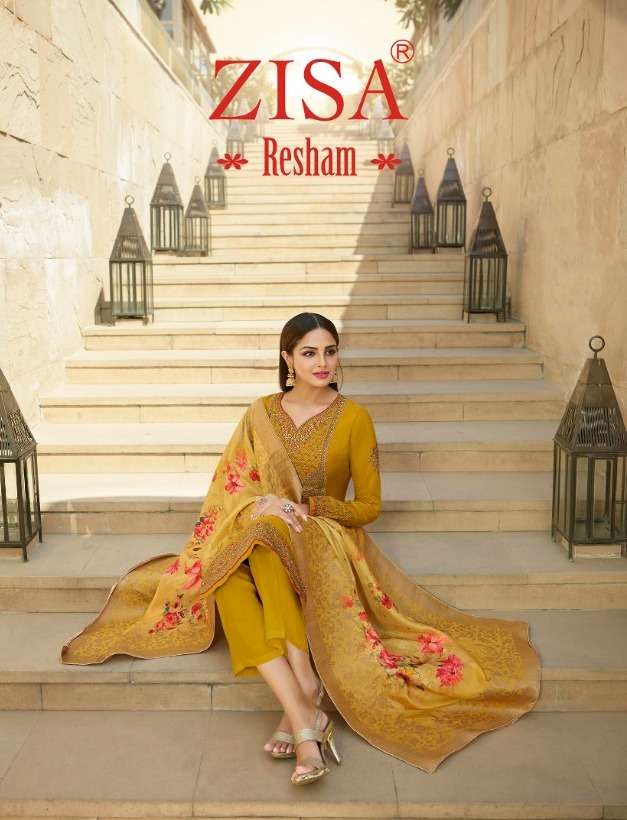 Meera Zisa Resham Tussar Satin Designer Suits