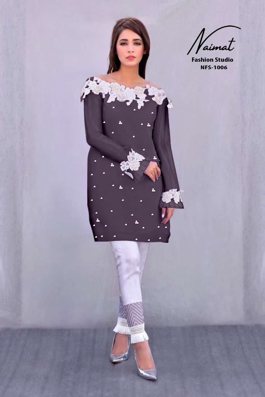 Nfs 1006 By Naimat Fashion Studio Kurti And Pant Set Exports