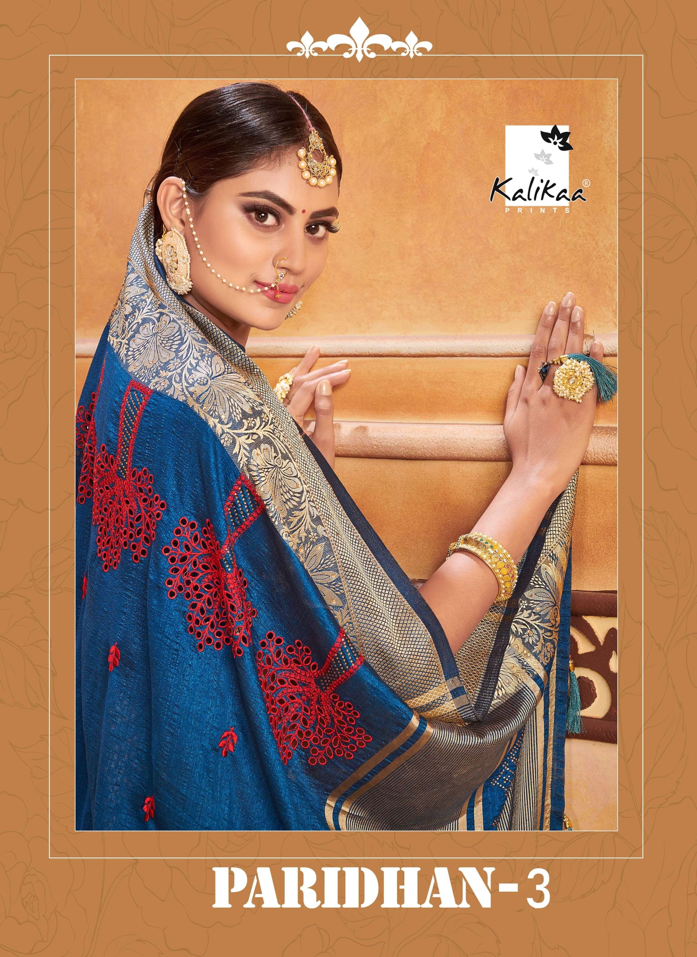 Paridhan Vol 3 By Kalikaa Prints Silk Work Saris Exports