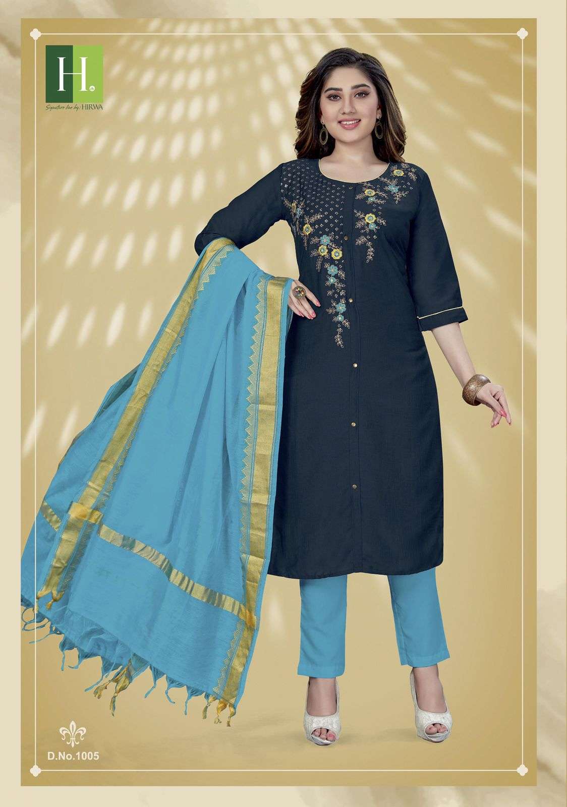 Peacock By Hirwa Heavy Chinnon With Inner Kurti Catalog Wholesaler Best Rate