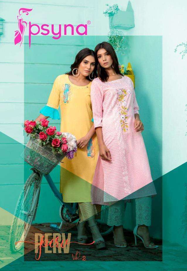 Perv Vol 2 By Psyna Viscose Casual Wear Kurtis