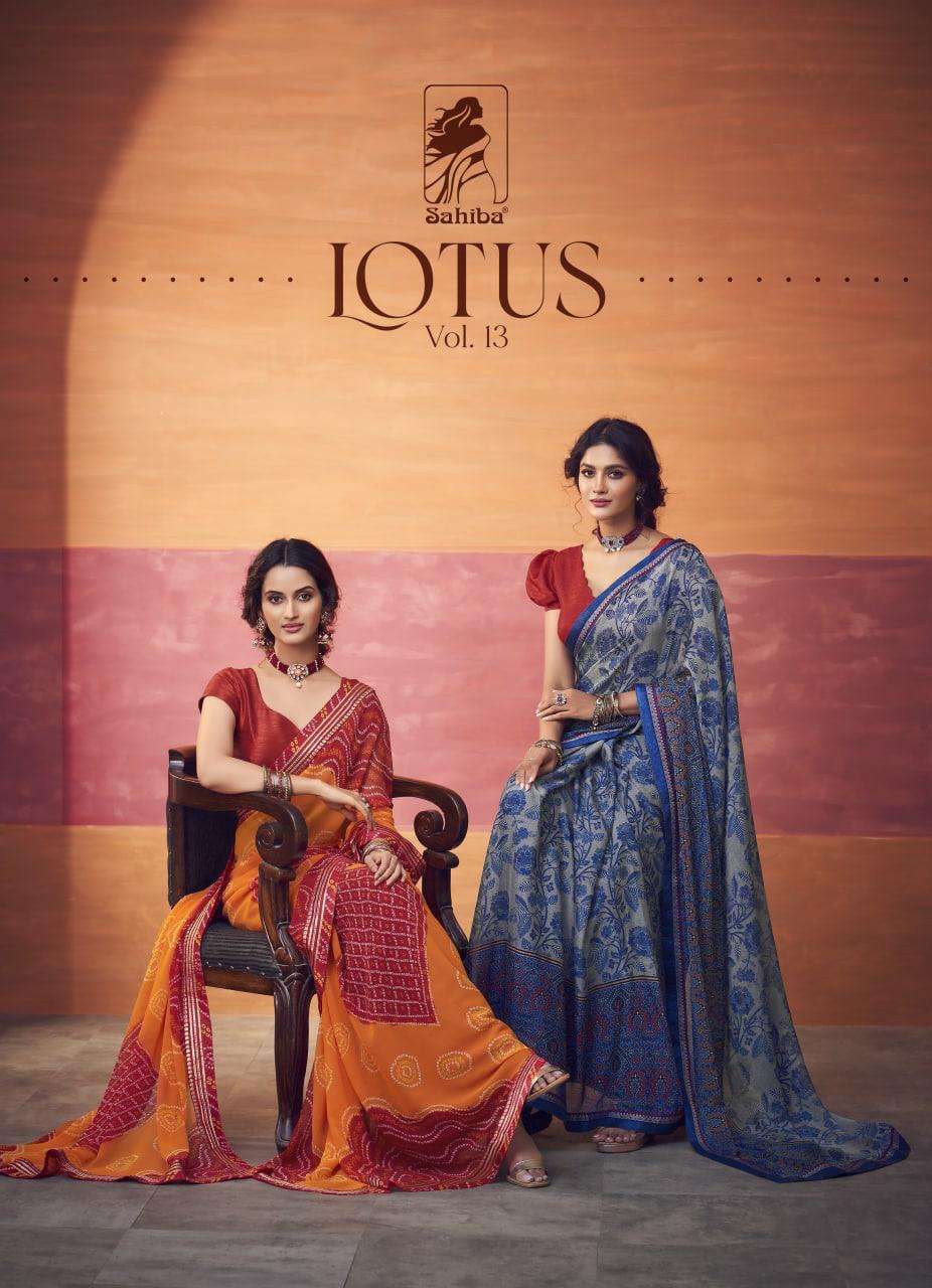 Sahiba Lotus Vol 13 Georgette Printed Designer Saree