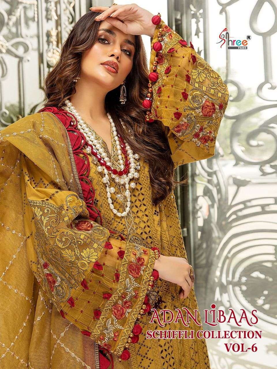 Shree Fabs Adan Libaas Schiffli Vol 6 Lawn Cotton Pakistani Suits