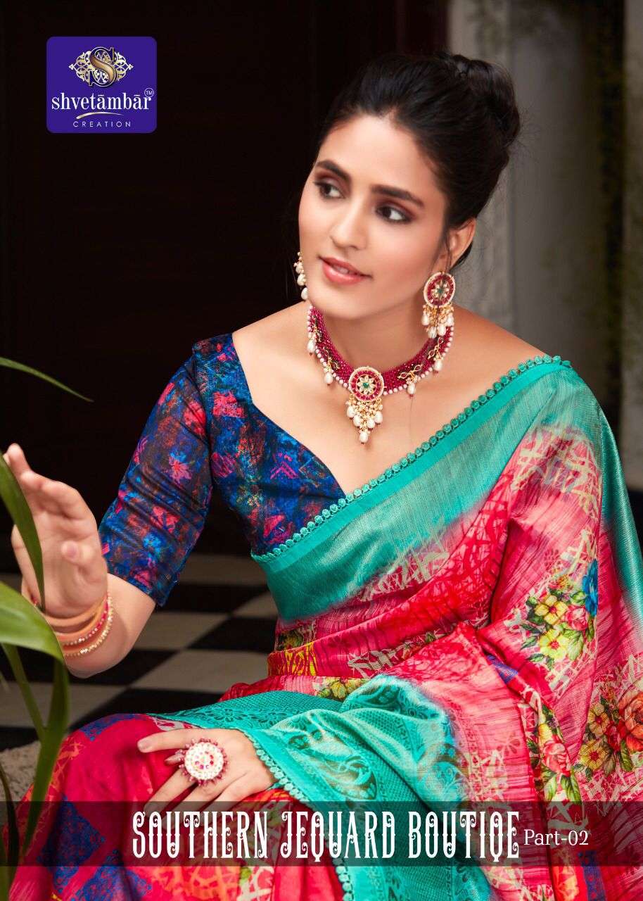 Southern Jequard Boutiqe Part 2 By Shvetambar Creation Saree Export