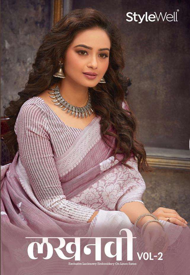 Stylewell Lucknowi Vol 2 Linen Jacquard Fancy Saree