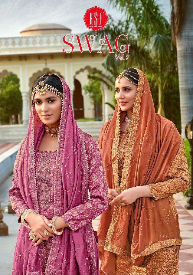 Swag Vol 7 By Rsf Silk Jacquard Party Wear Suits