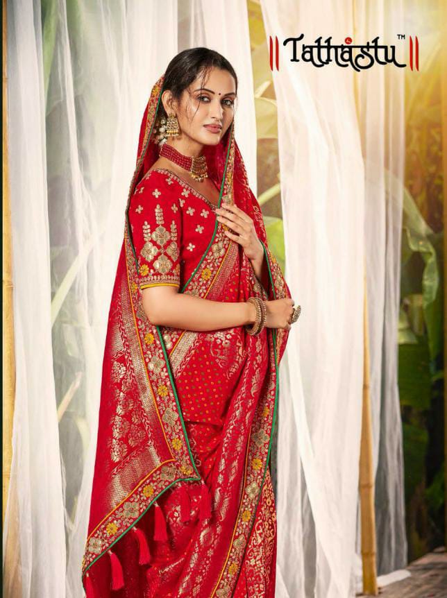 Tathastu 4001-4011 Series Wedding Bridal Wear Silk Saree Collection