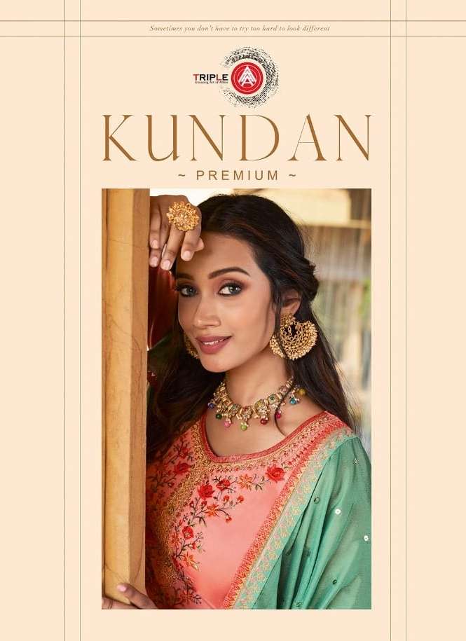 Triple Aaa Kundan Premium Jam Silk Designer Suits