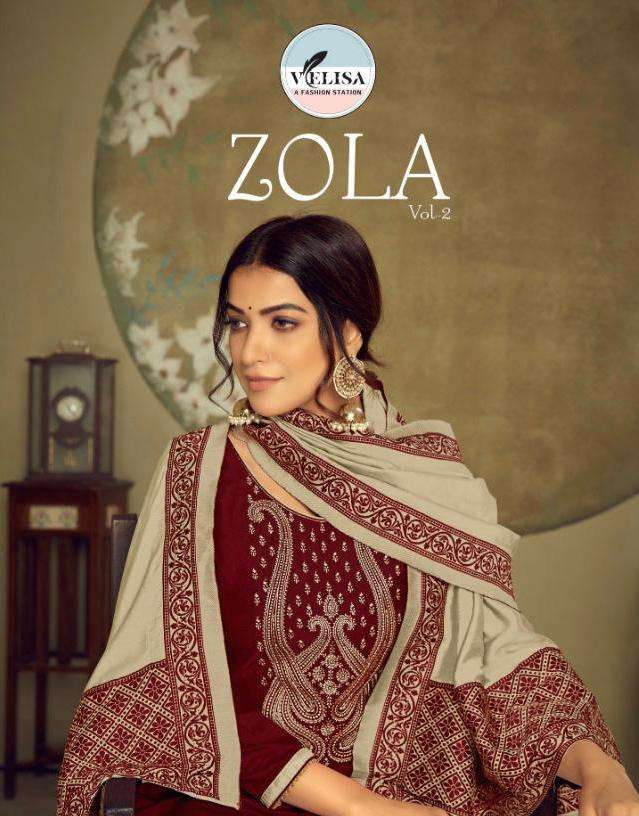 Velisa Zola Vol 2 Designer Work Silk Salwar Suits