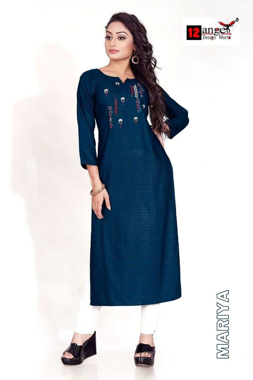 12 Angel Mariya Slub Fancy Ladies Top