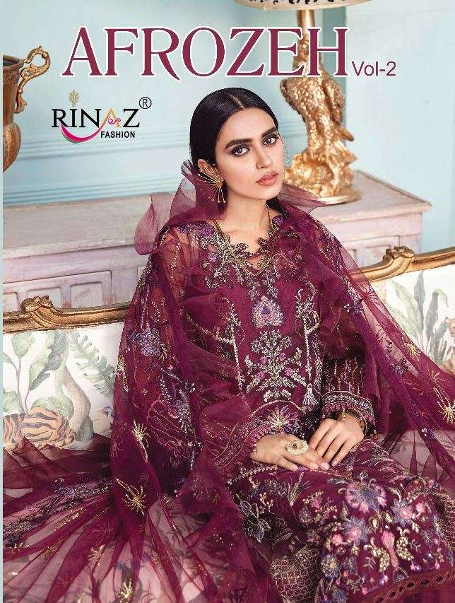 Afroze Vol 2 Fancy Pakistani Dress Materials With Heavy Embroidery & Diamond Work By Rinaz Fashion
