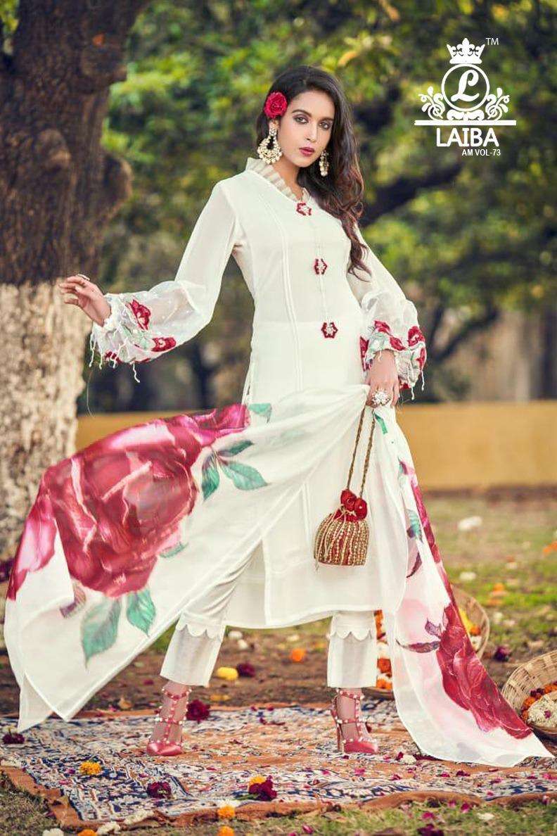 Am Vol 73 By Laiba Georgette Readymade Classy Fancy Suits