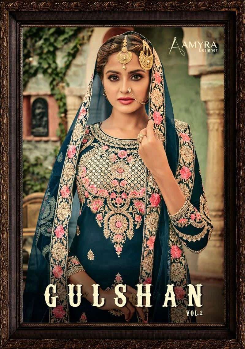 Amyra Gulshan Vol 2 Georgette Sharara Heavy Work Suit