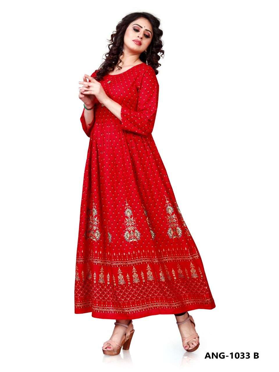 Ang 1033 By 12 Angel Long Gown Style Kurti Exports