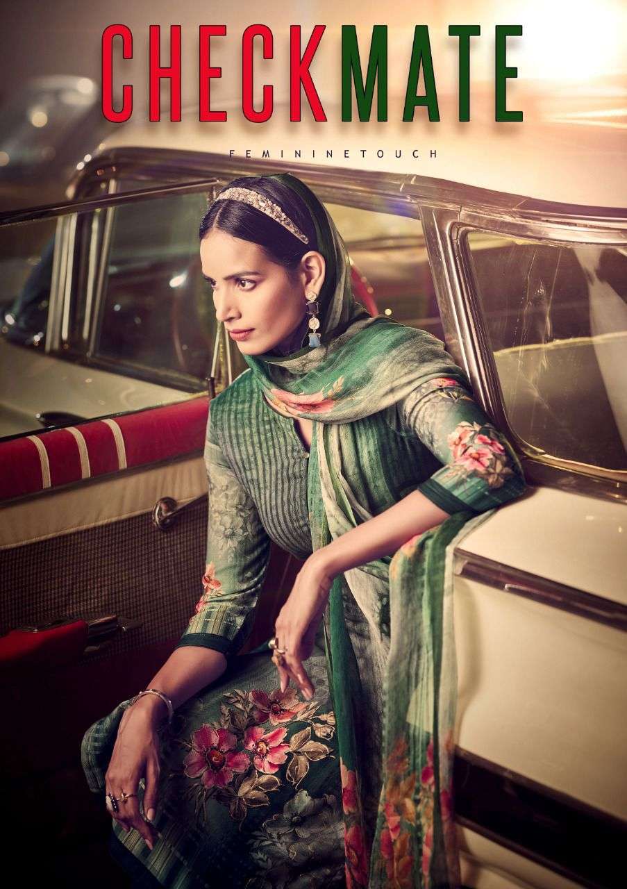 Checkmate By Sargam Pashmina Fancy Dress Materials