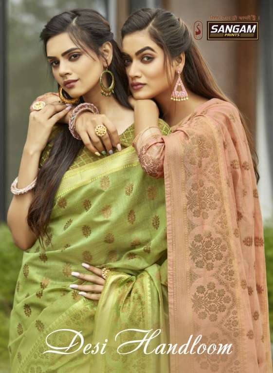 Desi Handloom By Sangam Designer Cotton Handloom Sari Supplier