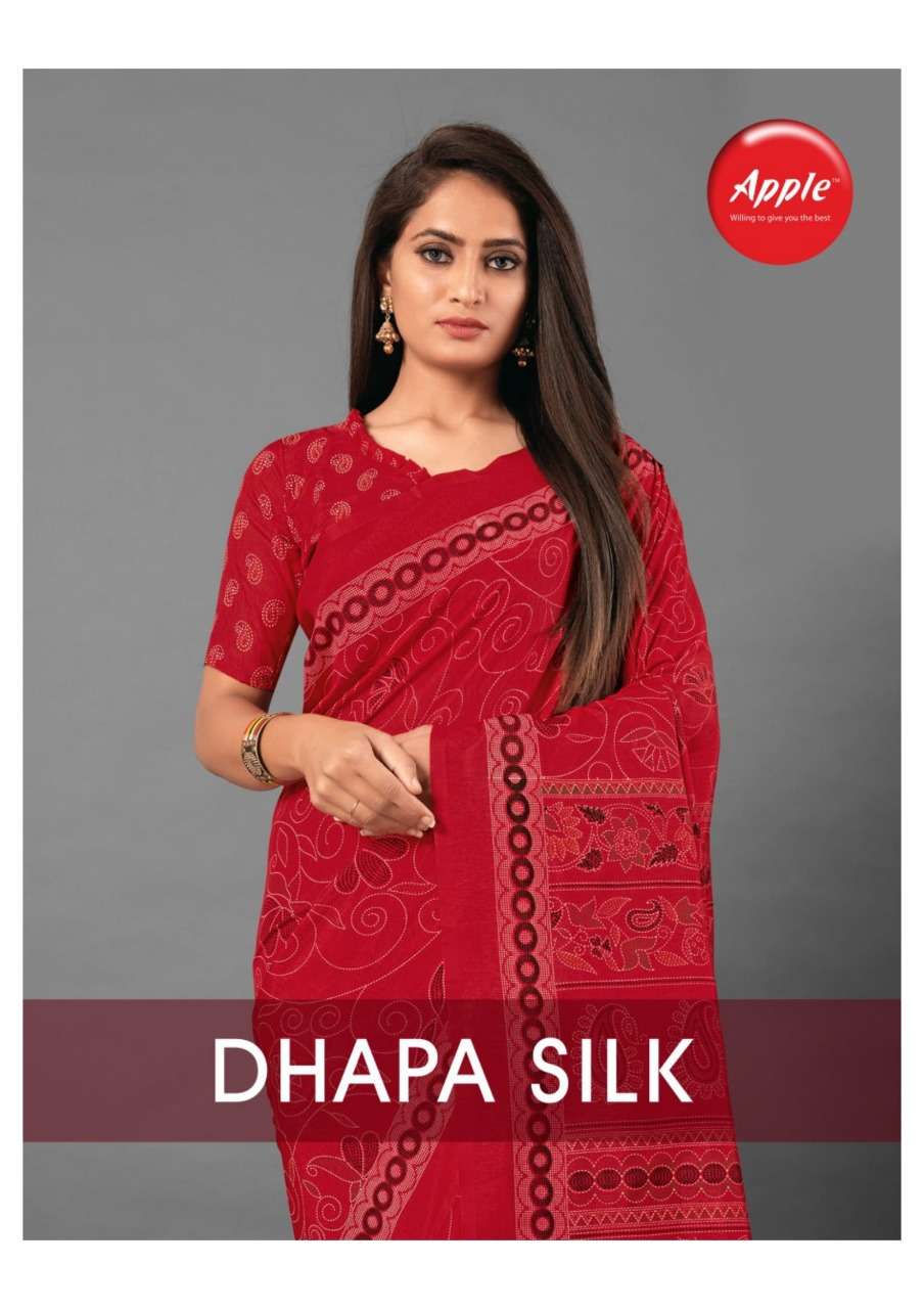 Fancy Dhapa Silk Sarees By Apple Sarees