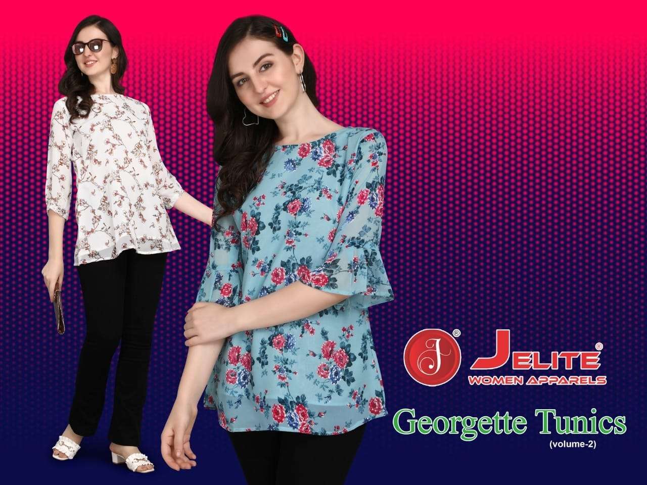 Georgette Tunic Vol 2 Short Tops By Jelite