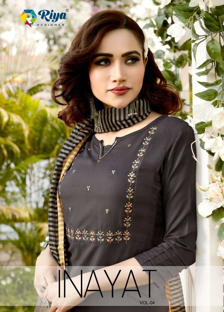Inayat Vol 4 Reyon Kurti With Dupatta Set By Riya Designer