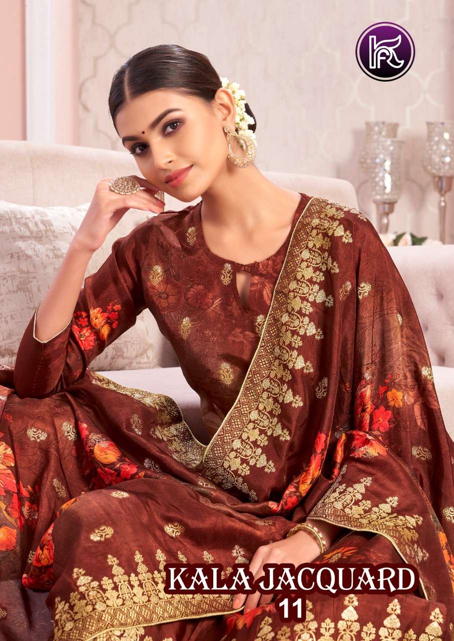 Kala Fashion Jacquard Vol 11 Digital Printed Dresses Supplier