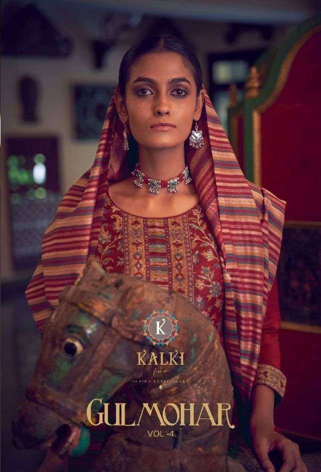 Kalki Trendz Gulmohar Vol 4 Weaving Pashmina Winter Dresses