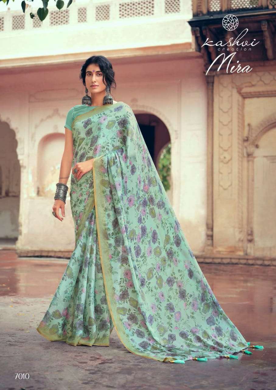 Kashvi Mira Rim Zim Printed Fancy Saree