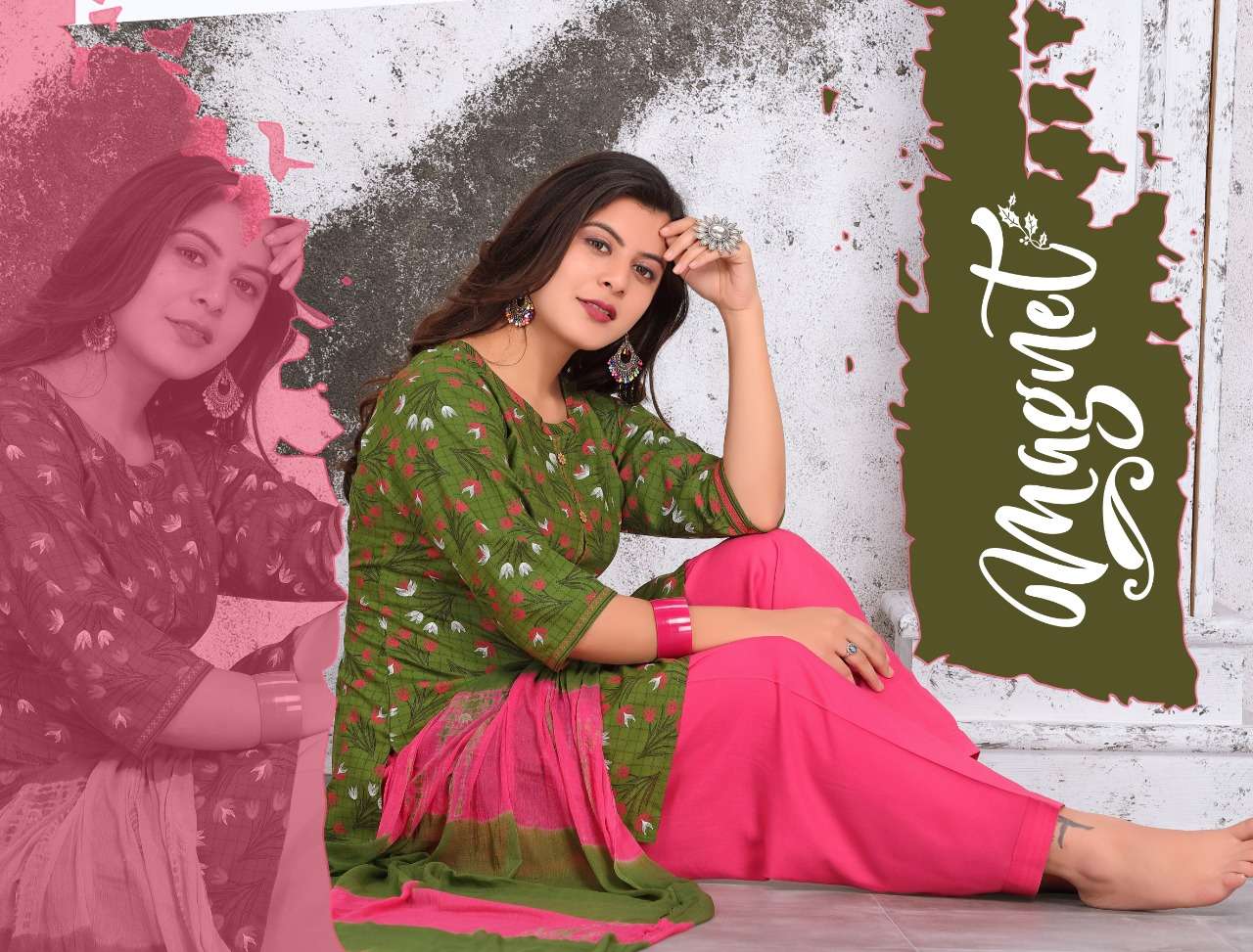 Magnet Top Bottom Dupatta