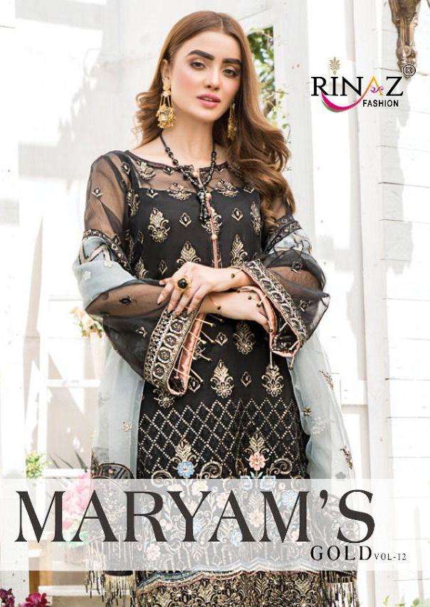 Maryams Gold Vol 12 By Rinaz Georgette Pakistani Salwar Kameez