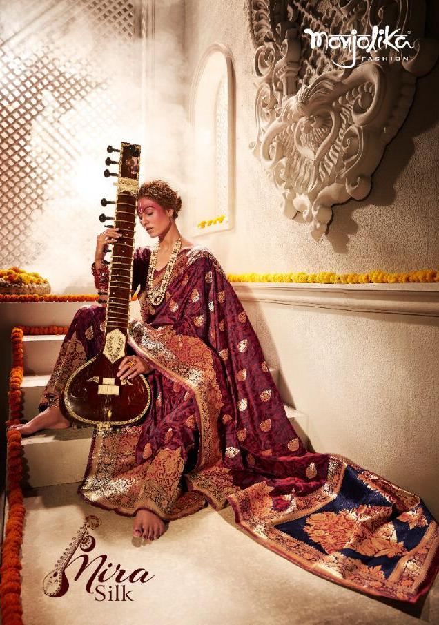 Mira Silk By Monjolika Fashion Banarasi Silk Traditional Wear Saree Seller