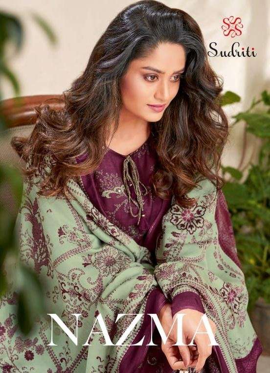 Nazma By Sudriti Pashmina Digital Print Exclusive Mirror Work Salwar Suits