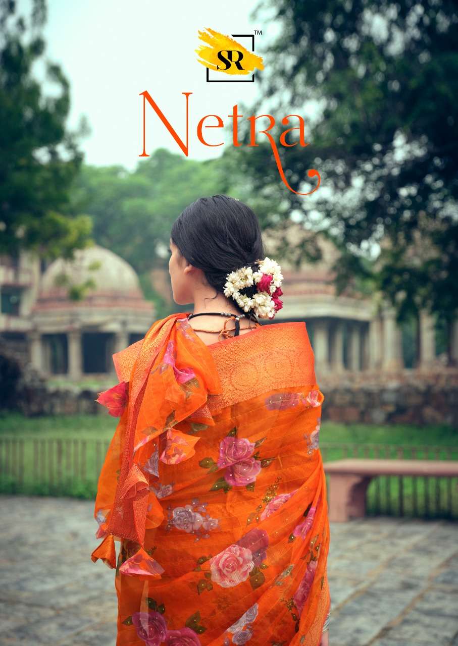 Netra By Sr Brand Organza Fabrc Sarees Catalogs Best Rates