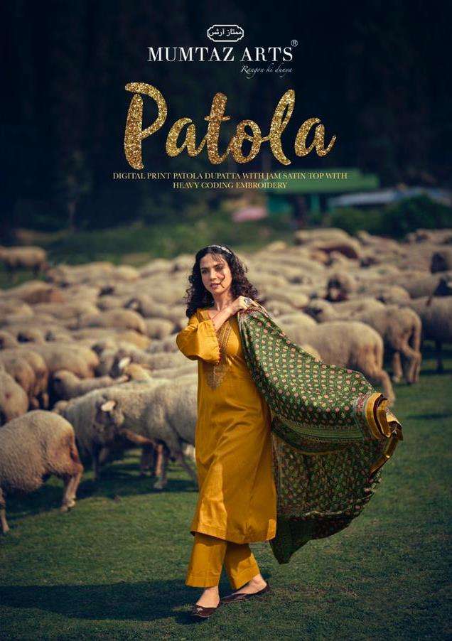 Patola Kashmiri Salwar Kameez With Exclusive Coding Embroidery By Mumtaz Artstm.