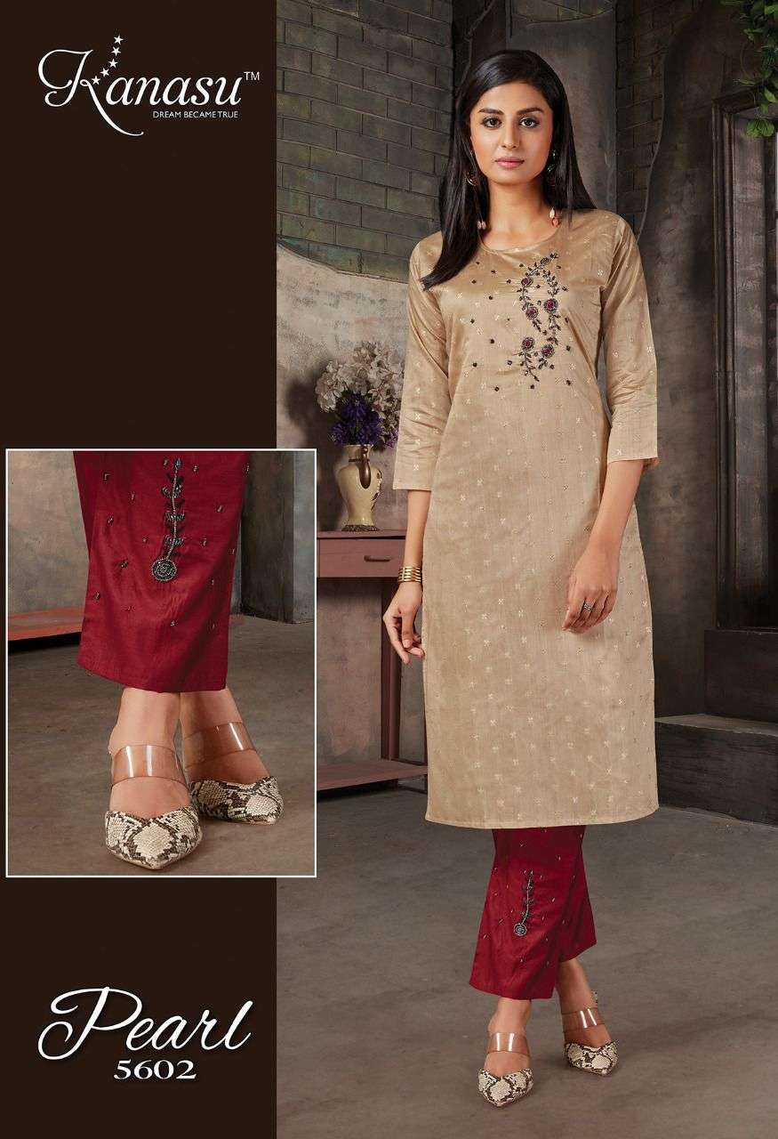 Pearl By Kanasu Heavy Diable Chanderi Silk Butti With Pant Catlog Collection Wholesaler Best Rate In Surat