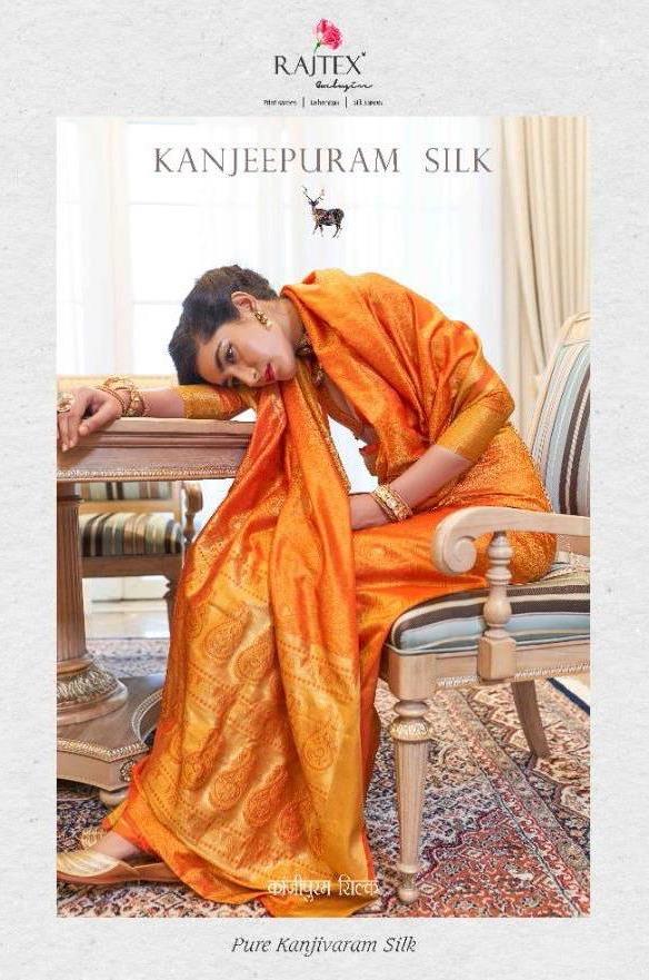 Rajtex Presents Kanjeepuram Silk 147001-147006 Series Pure Kanjivaram Silk Saree