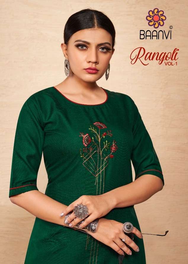 Rangoli Vol 1 By Baanvi Kurti With Pant Set Exports